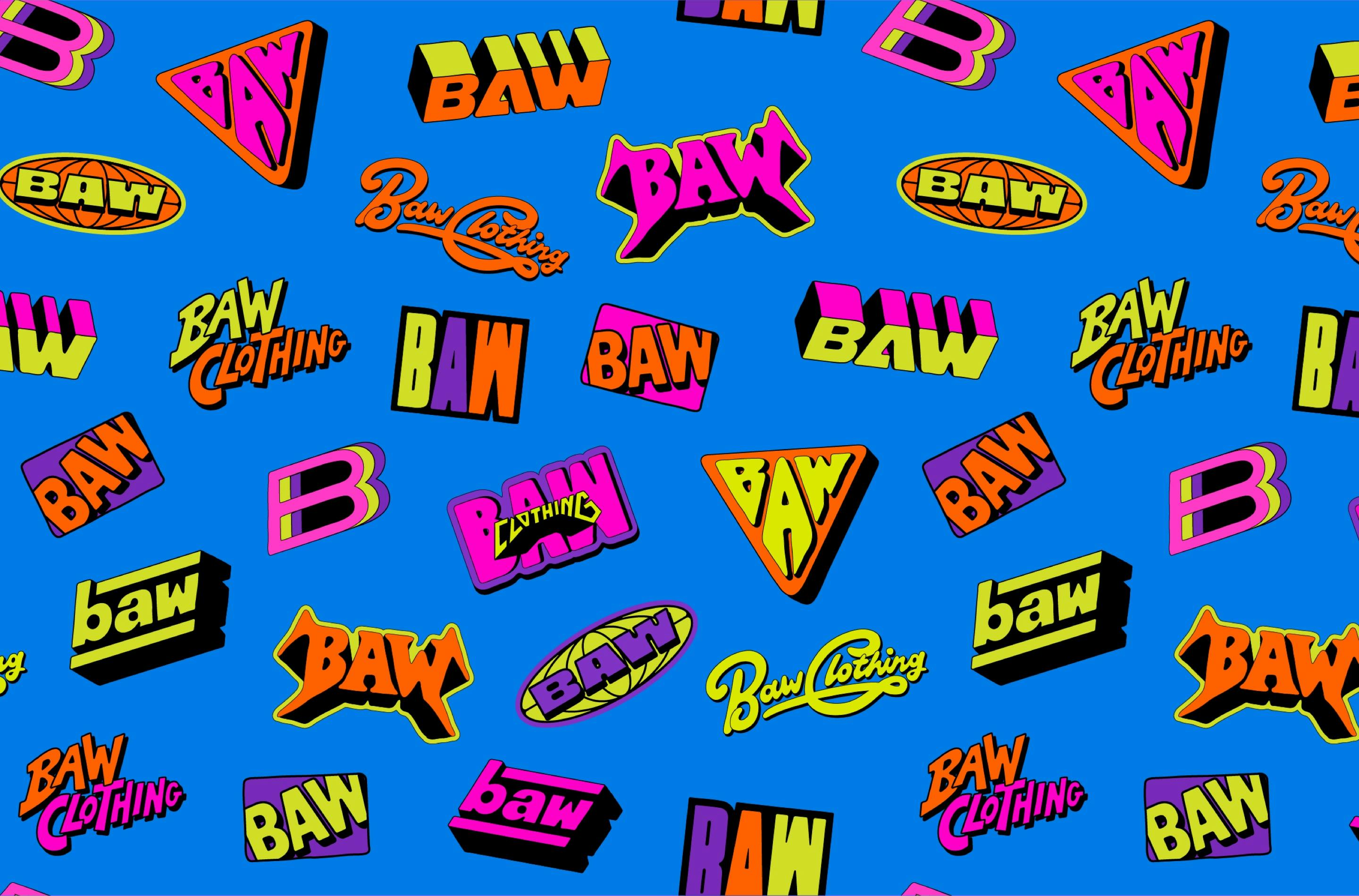 Imagem mostrando variedade de letterings e stickers de Leandro Assis.