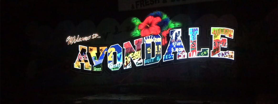 Whau The People - Avondale projection mapping