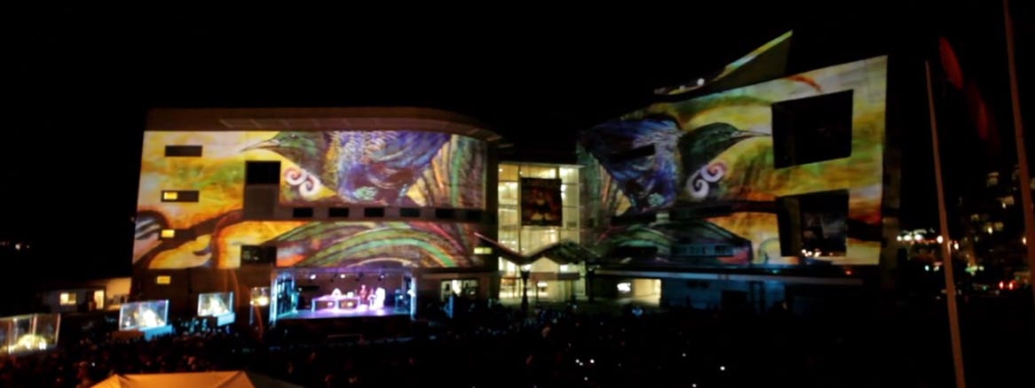 First Contact - Te Papa projection mapping