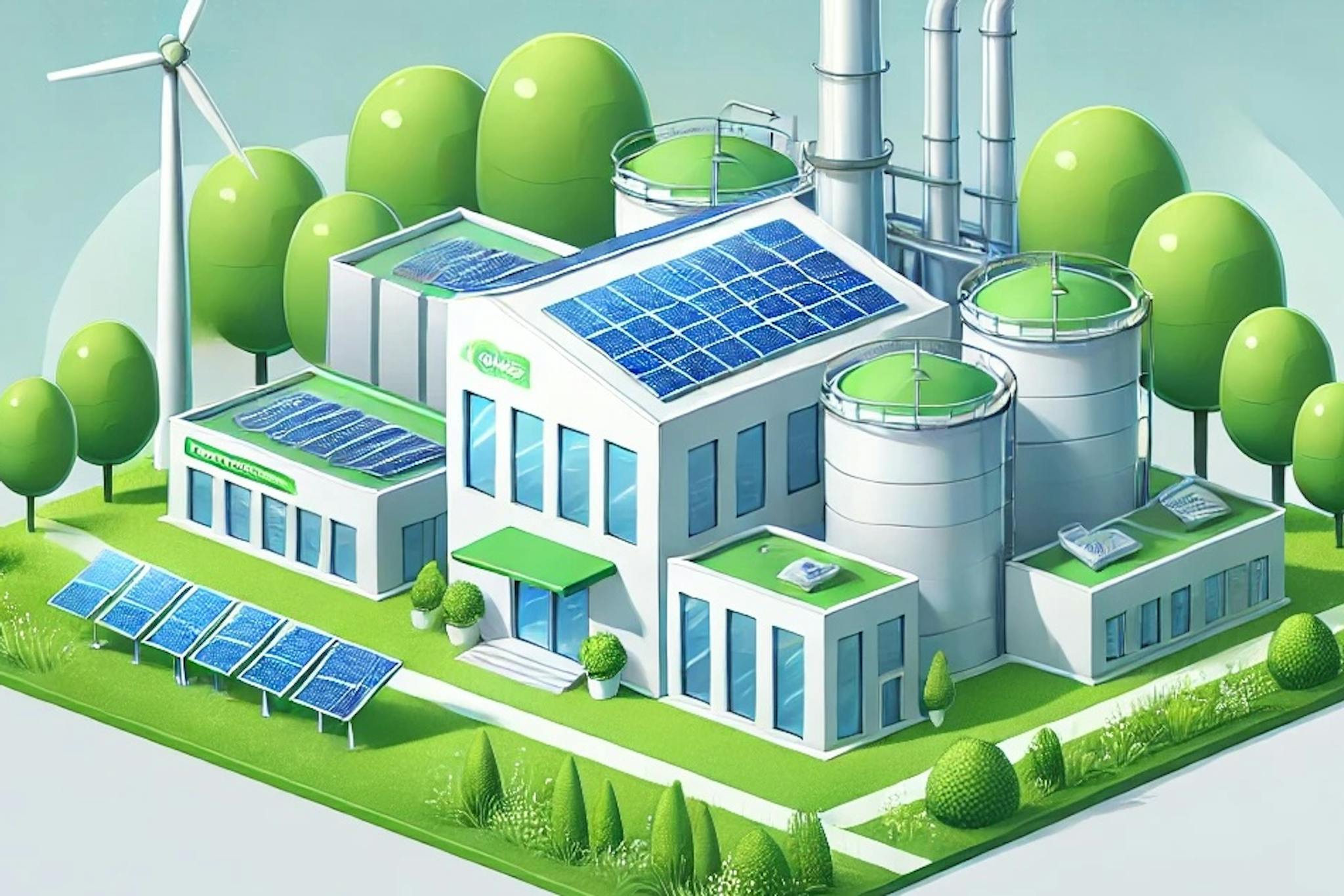Green Factory Illustration