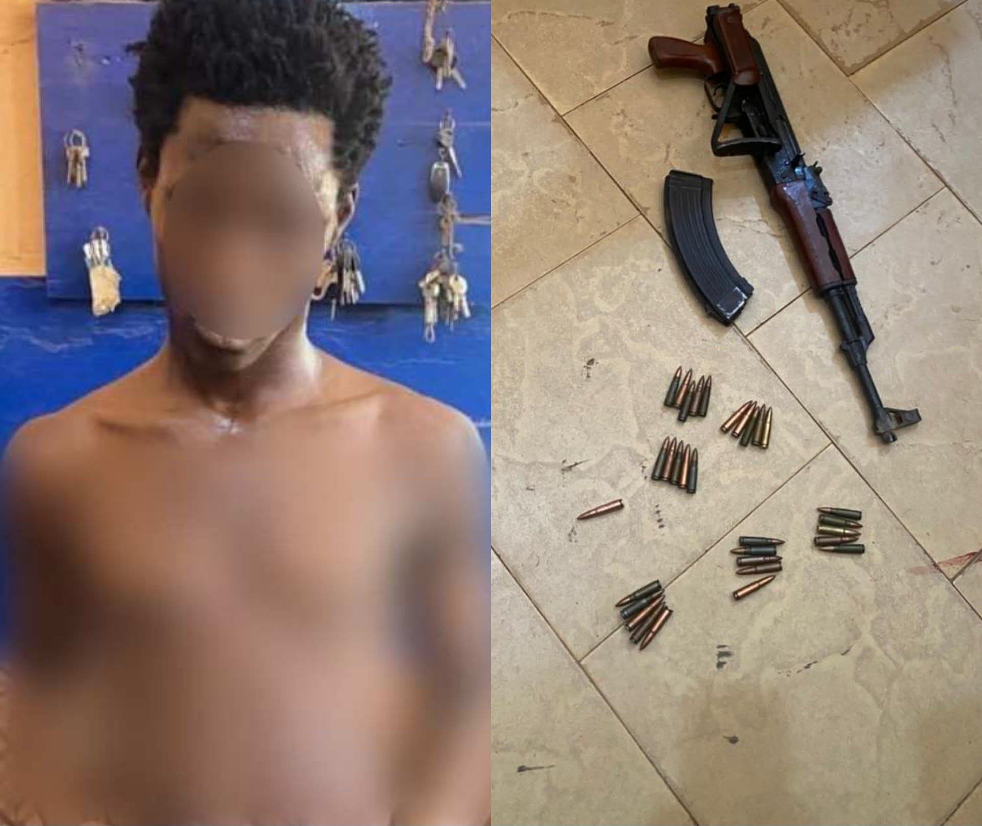 Arrested for unlawful possession of arms