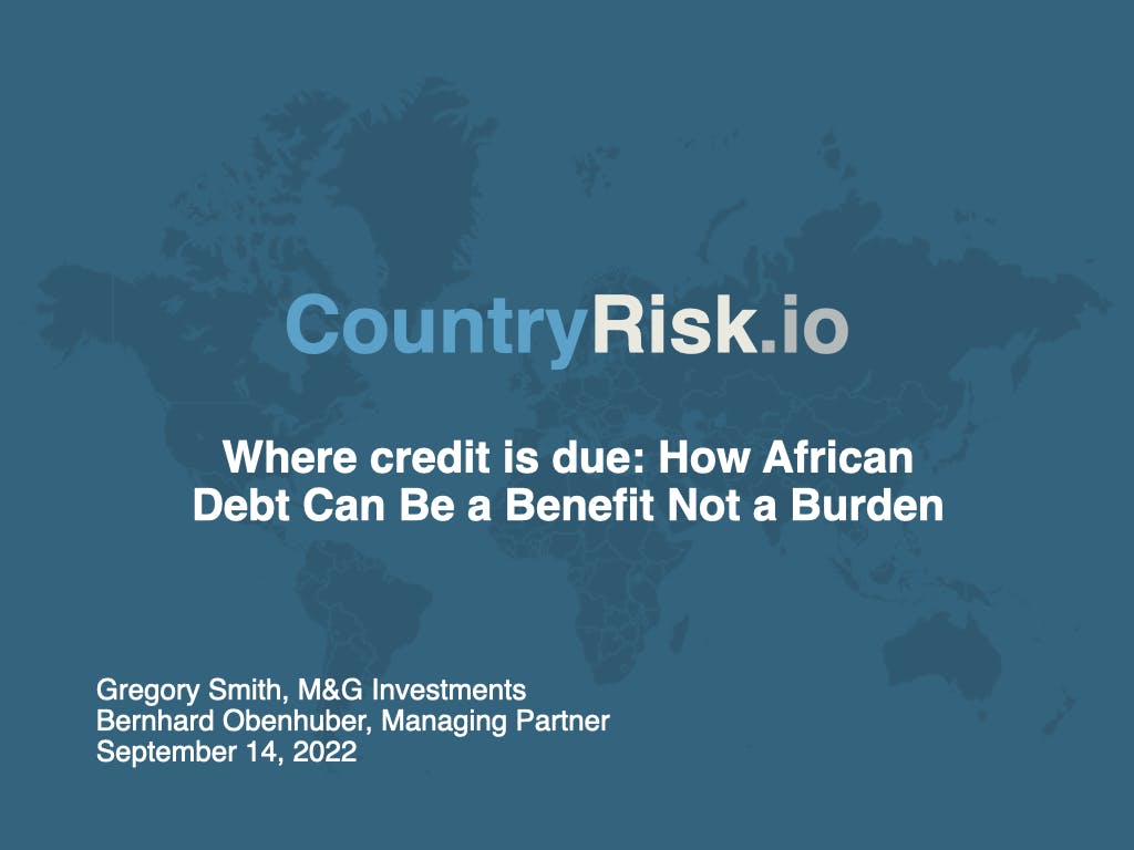 Webinar: Where Credit is Due: How African Debt Can Be a Benefit Not a Burden