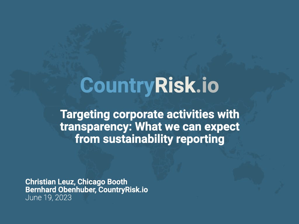 Webinar: Targeting corporate activities with transparency: What can we expect from sustainability reporting?