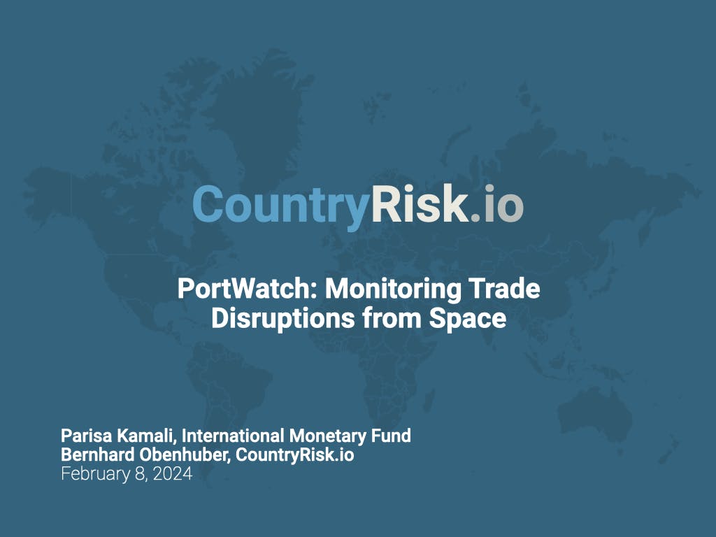 Webinar material: IMF PortWatch