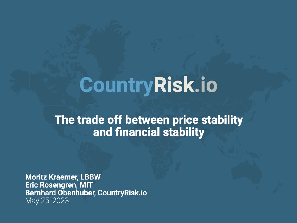 Webinar: The trade off between price stability and financial stability
