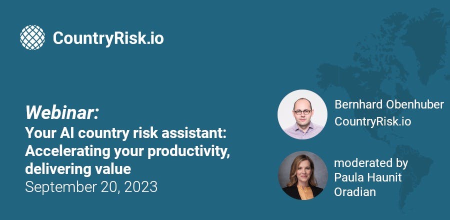 Webinar: Your AI Country Risk Assistant: Accelerating your productivity, delivering value