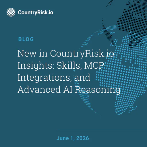 New in CountryRisk.io Insights: Skills, MCP Integrations, and Advanced AI Reasoning