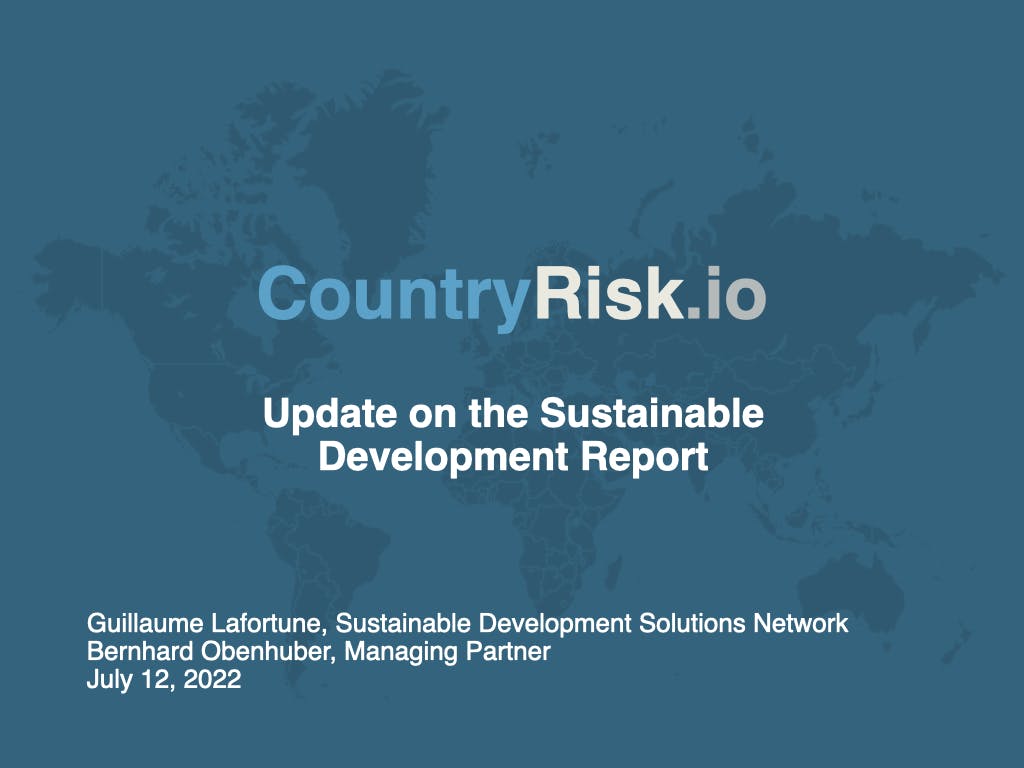 Webinar: SDG Index 2022 Update