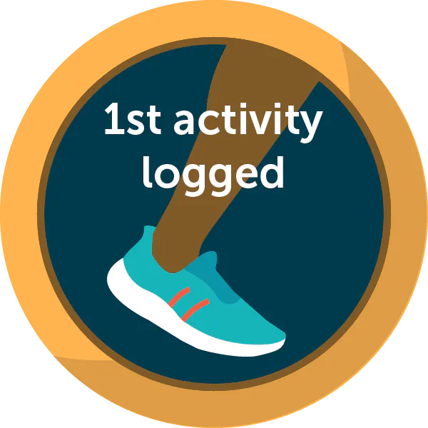 1st activity logged badge