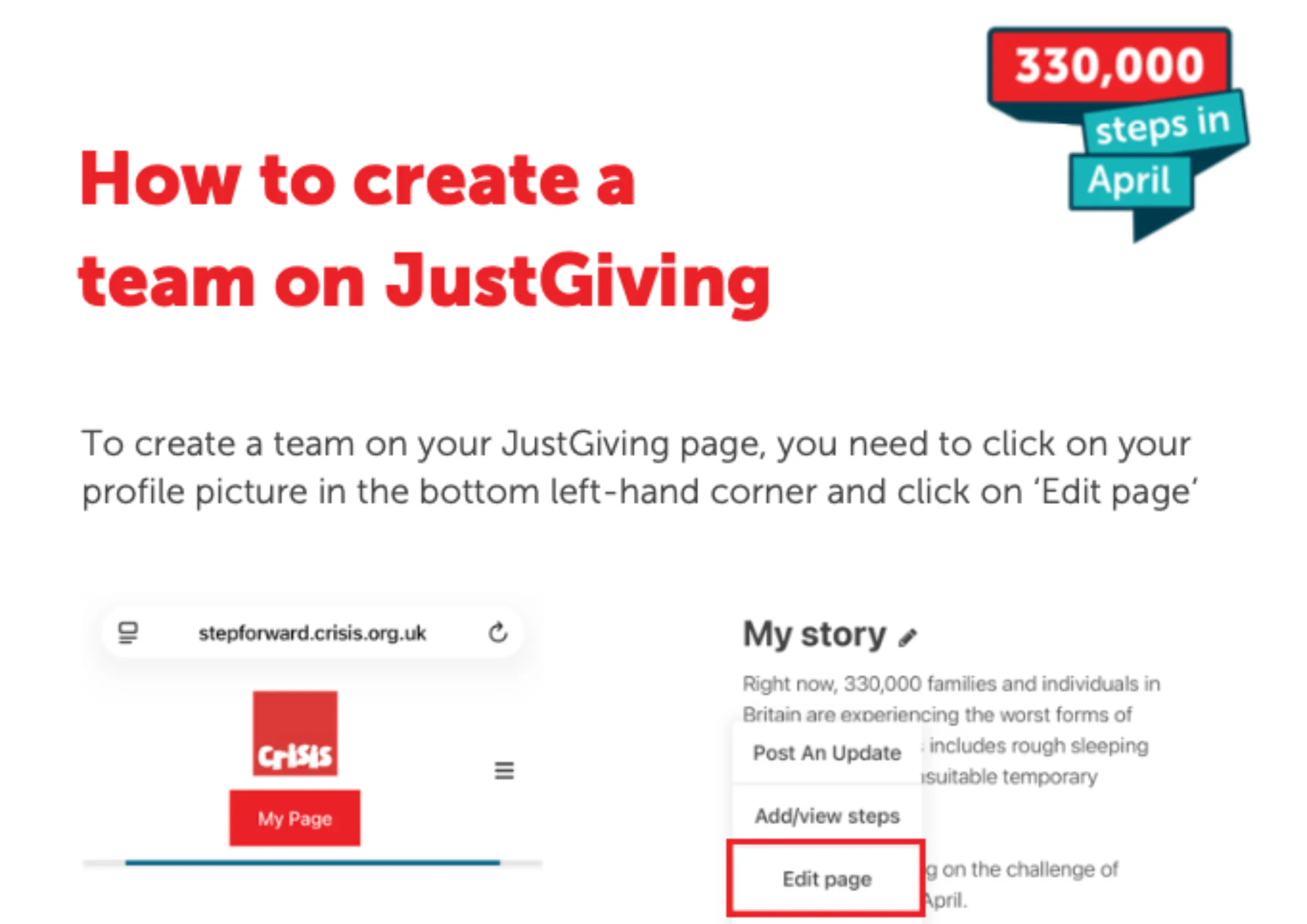 Create a team thumbnail.