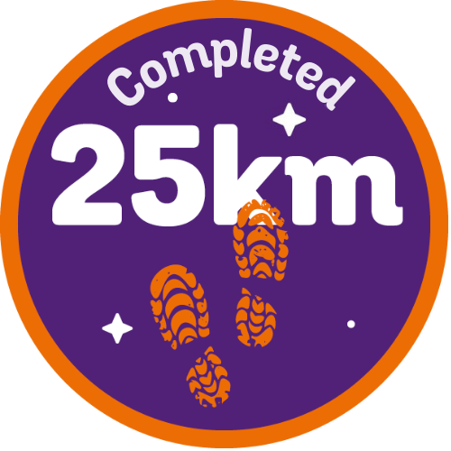 Badge: 25km completed
