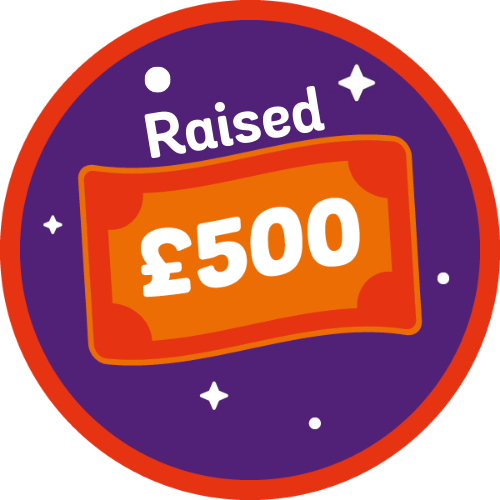 Badge: £500 raised