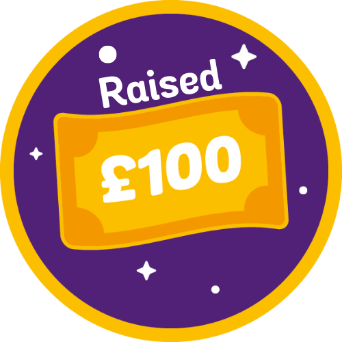 Badge: £100 raised