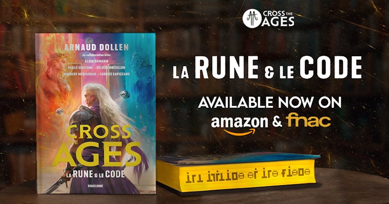 La Rune et le Code by Cross The Ages is available on Amazon and Fnac.