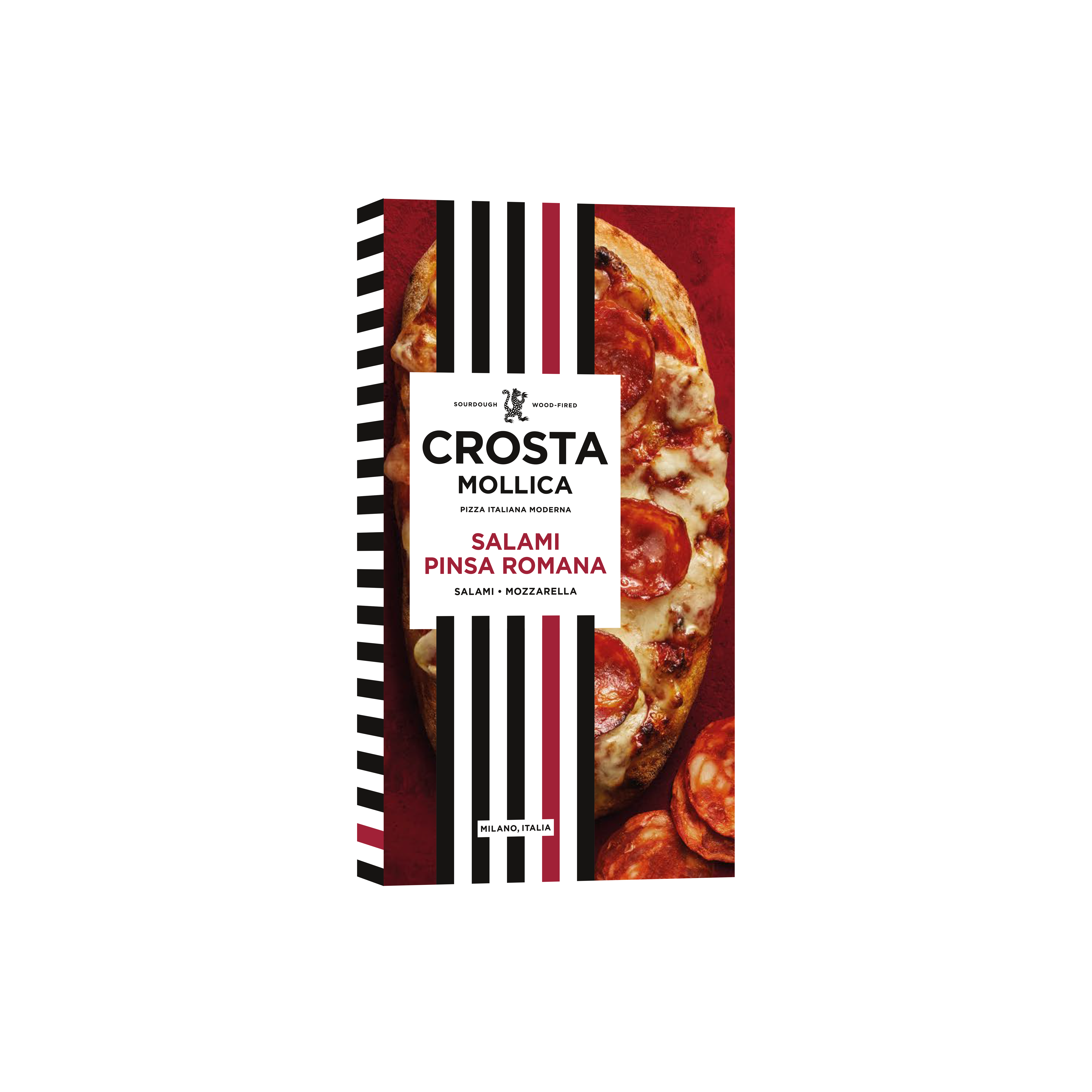 Pinsa Med Tomatsås Mozzarella Och Prosciutto