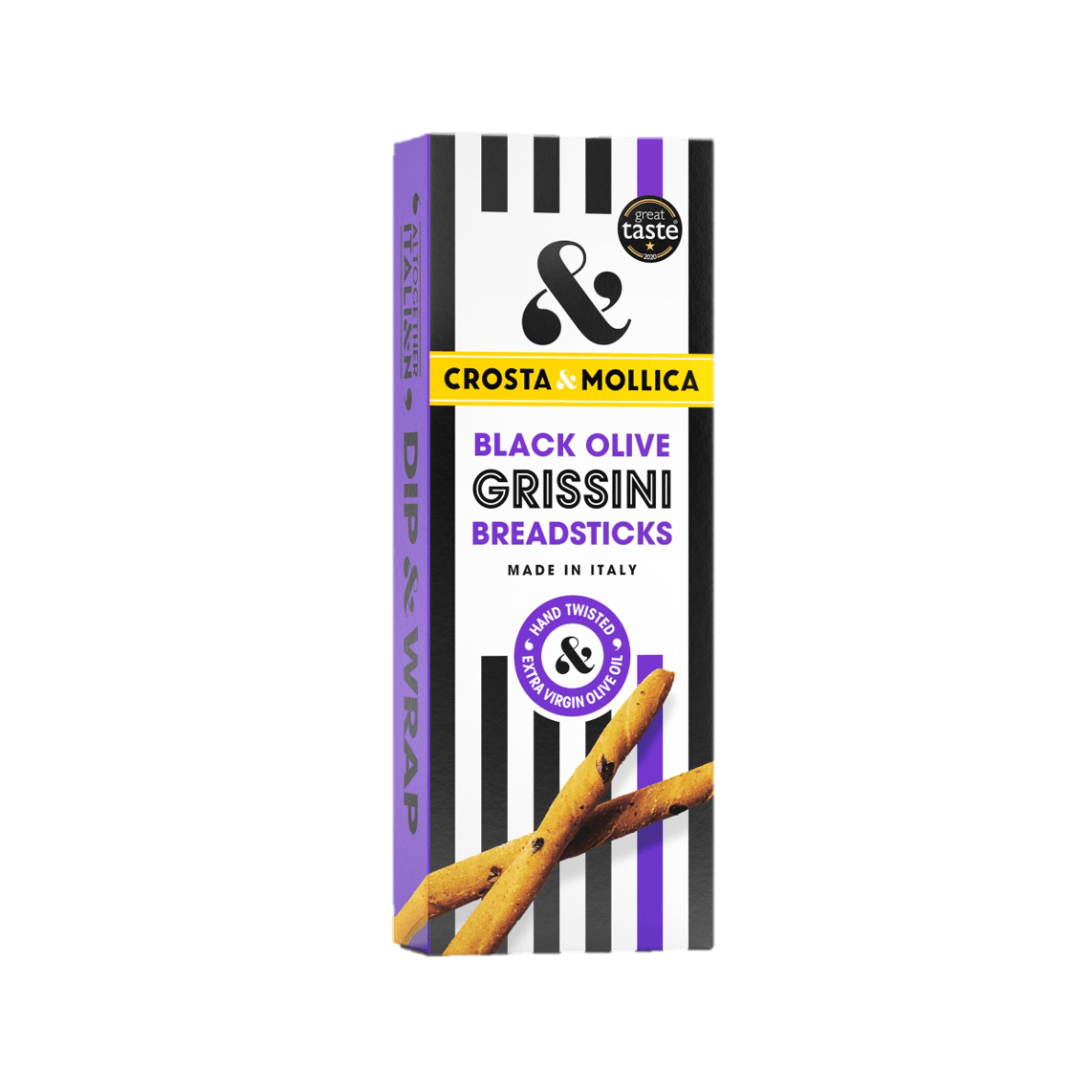 Crosta Mollica Black Olive Grissini made in Italy