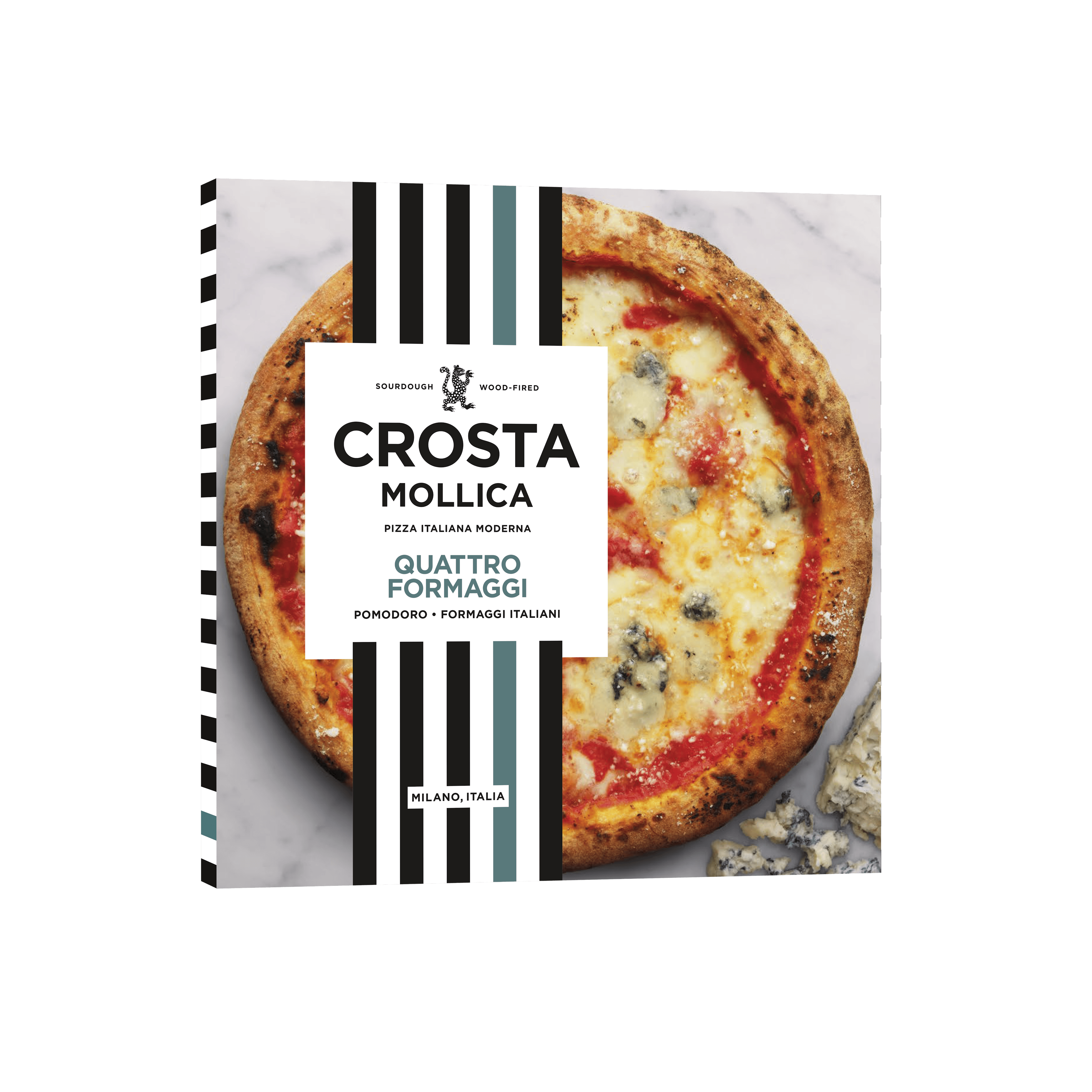 Crosta Mollica Pizza Quattro Formaggi au levain