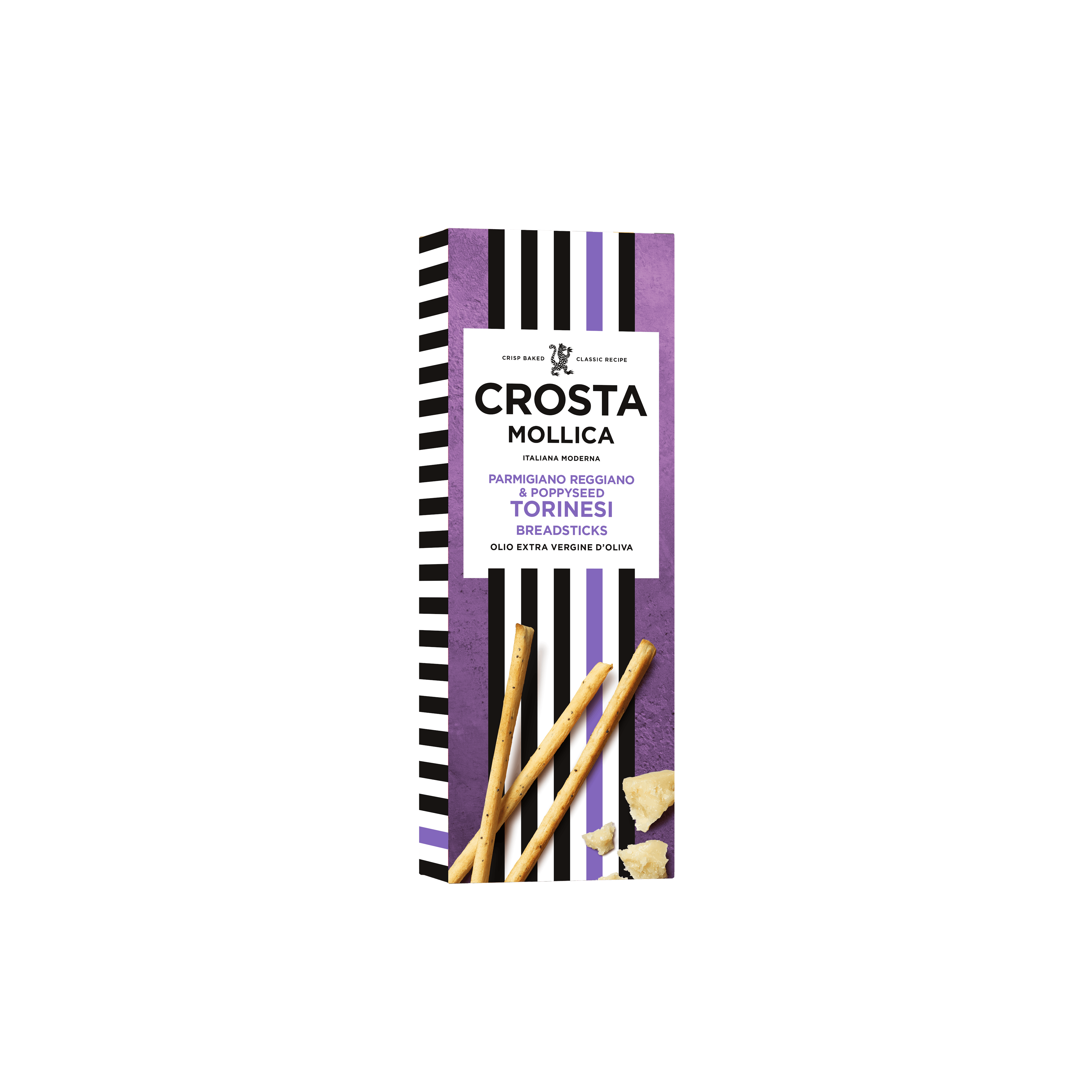 Crosta Mollica Parmesan and Poppy Seed Torinesi breadsticks