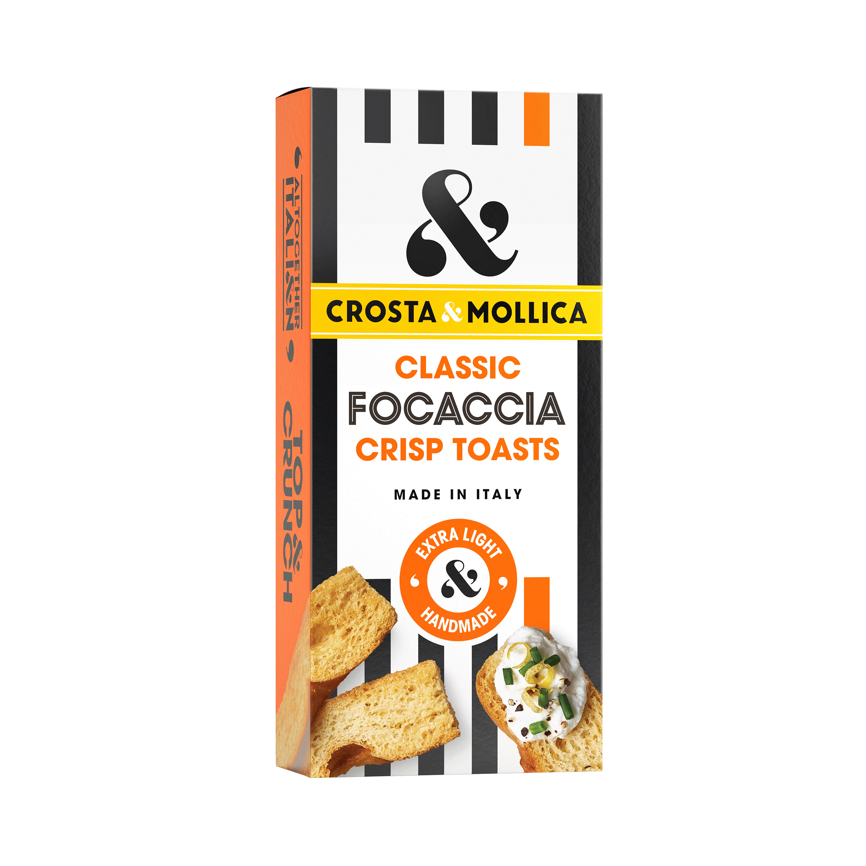 Focaccia Crisp Toasts Packaging.