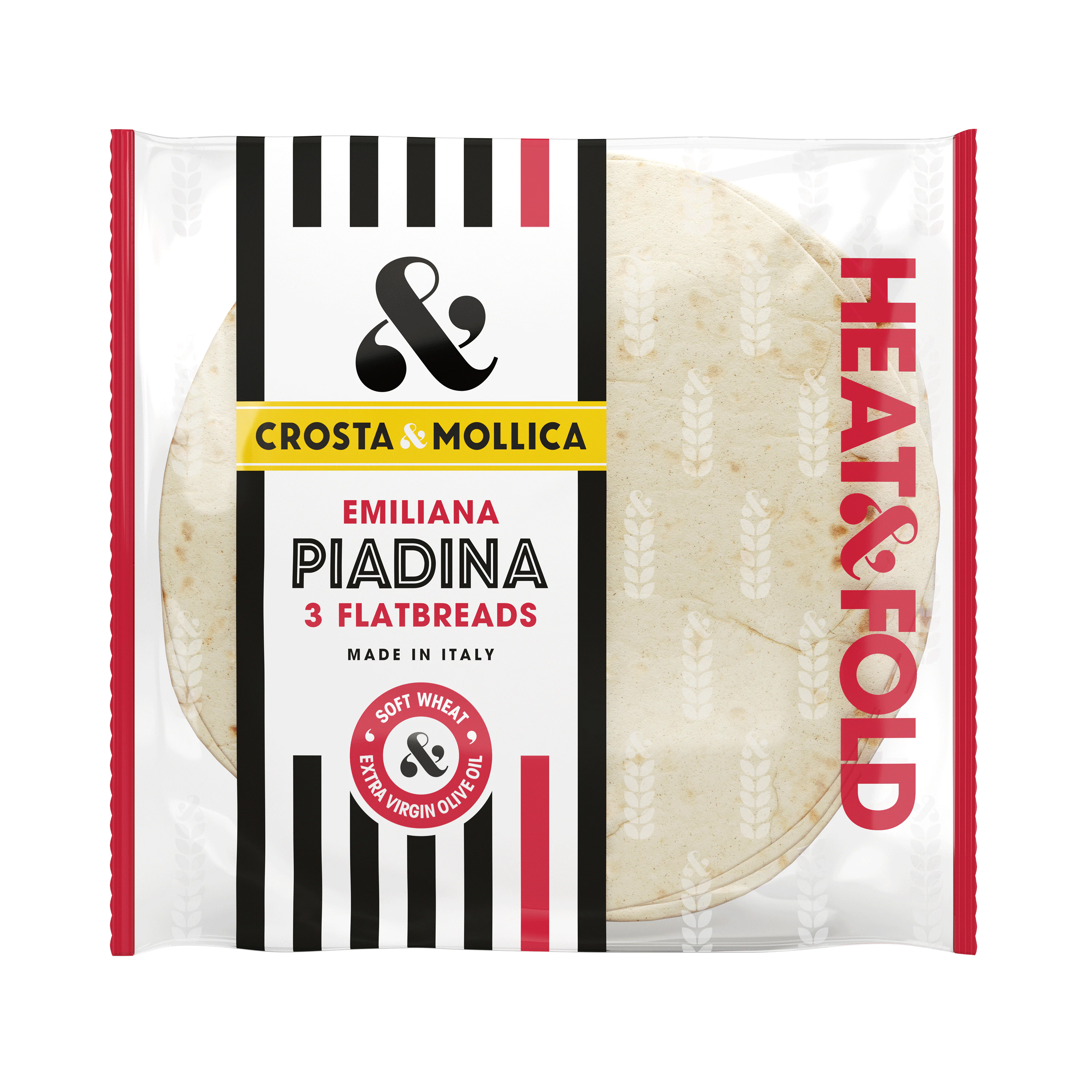 Emiliana Piadina flatbread packaging. 