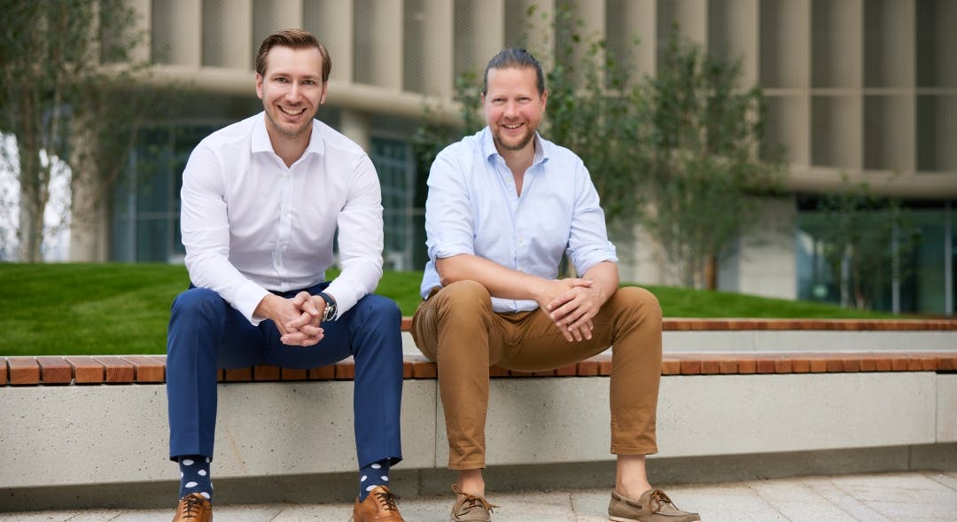 Riaditeľ spoločnosti Váš Lekár - Pavol Marcinko a Managing Partner Crowdberry - Daniel Gašpar.