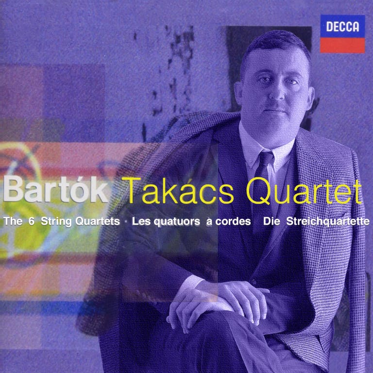 PJ on the cover of Béla Bartók and Takács Quartet Six Quartets