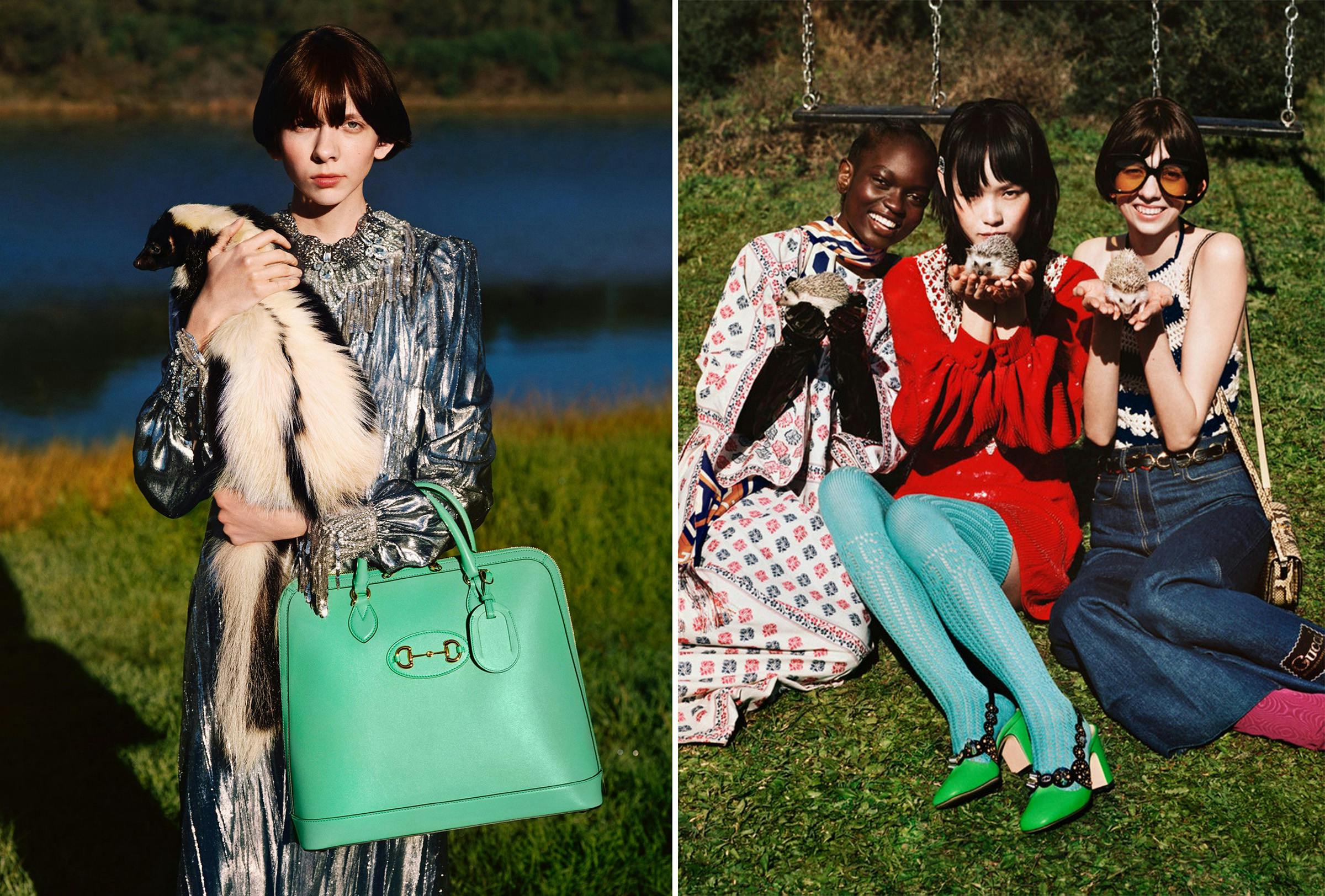 Alessandro Michele for Gucci pre-fall 2020 cute animal campaign.