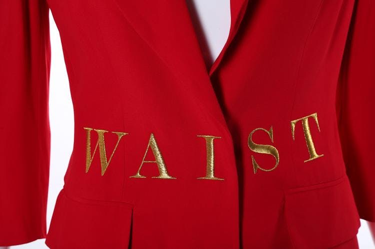 Moschino 'Waist of Money' jacket.