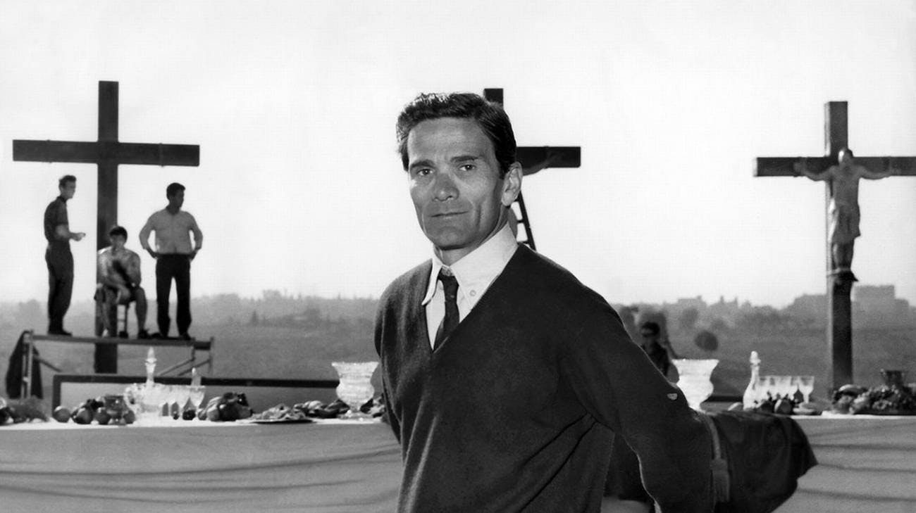 Pier Paolo Pasolini on set of La Ricotta