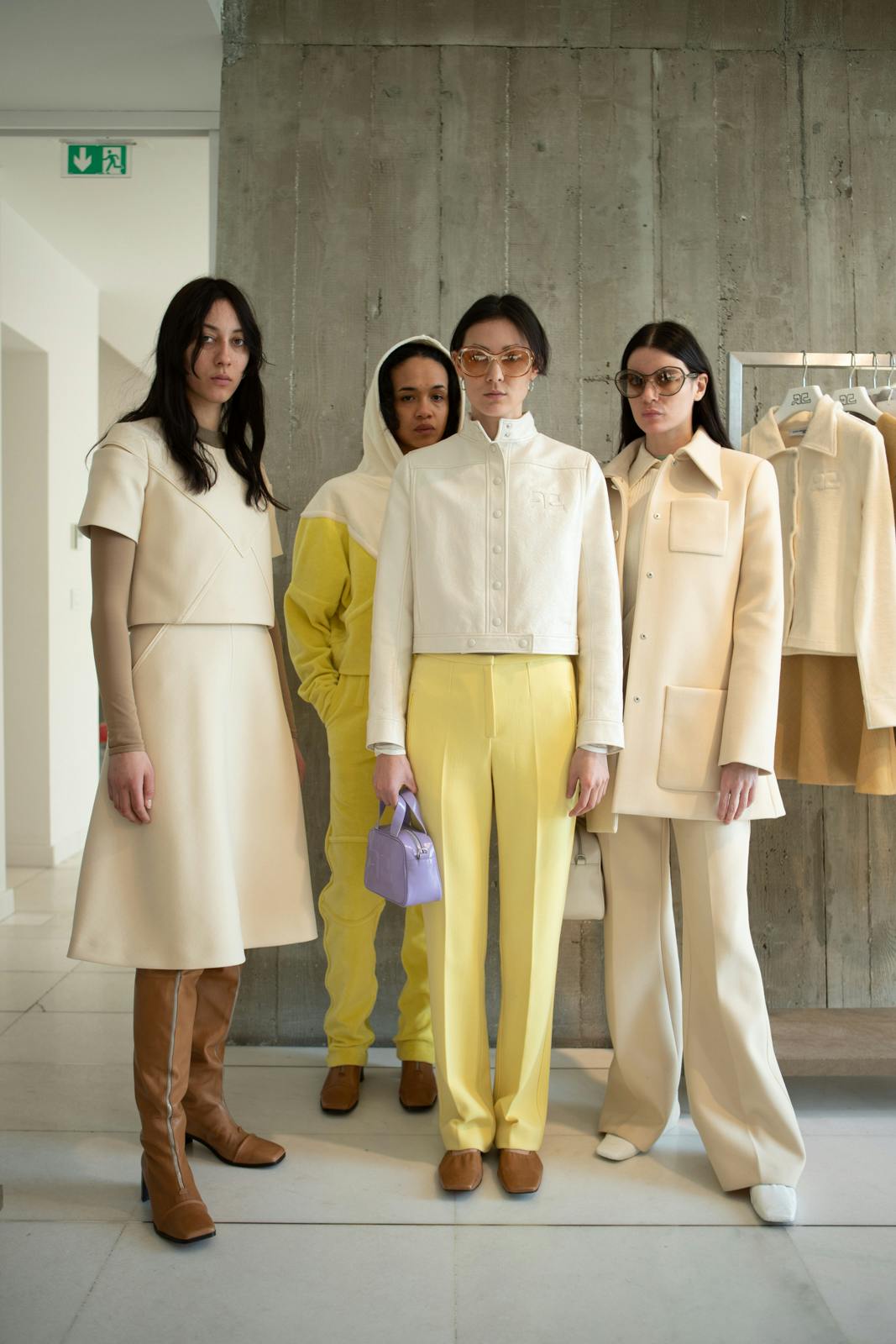 courreges fall winter 2020 runway show backstage womenswear showroom pre order trunk show paris
