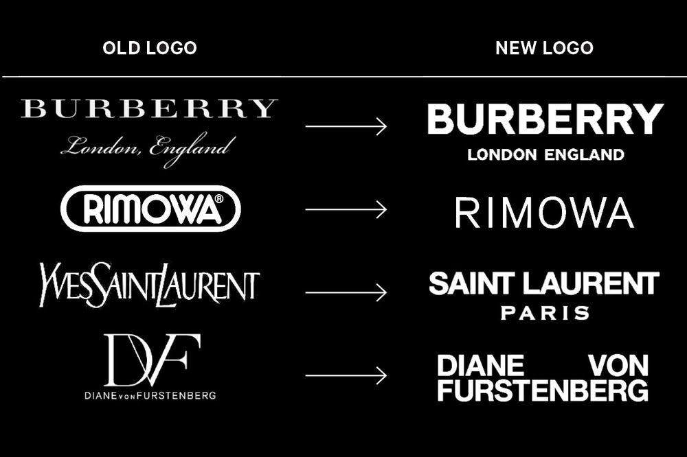 Brands that lately have opted for the all-caps sans-serif look.