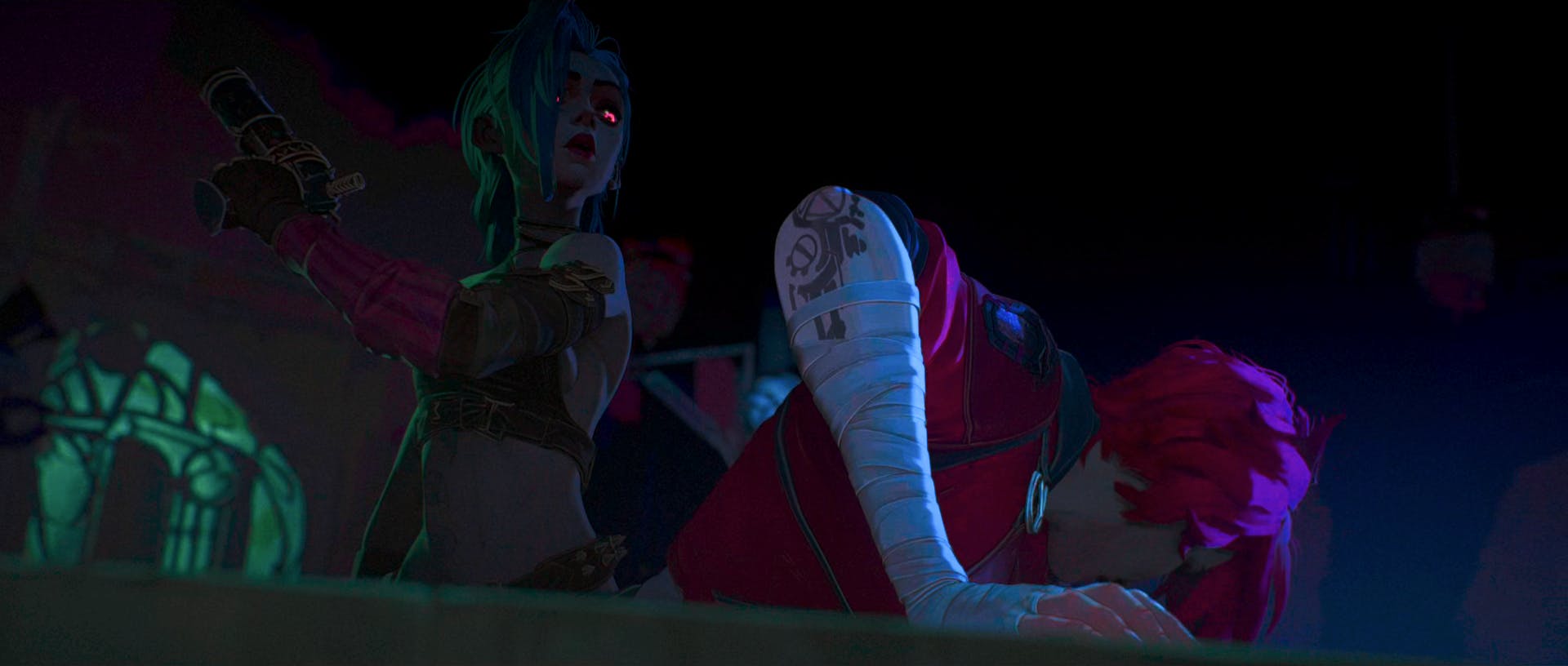Jinx beating an already tired Vi