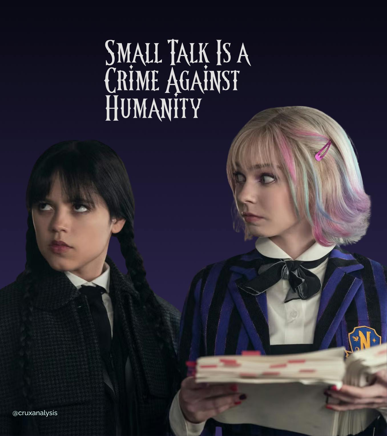 Wednesday Adams as a therapist