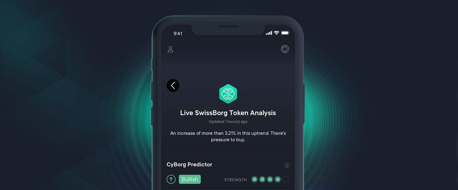 Analysis page in the SwissBorg app