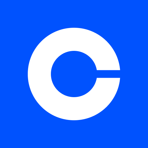 Logo of Coinbase, the easiest place to buy cryptocurrency.