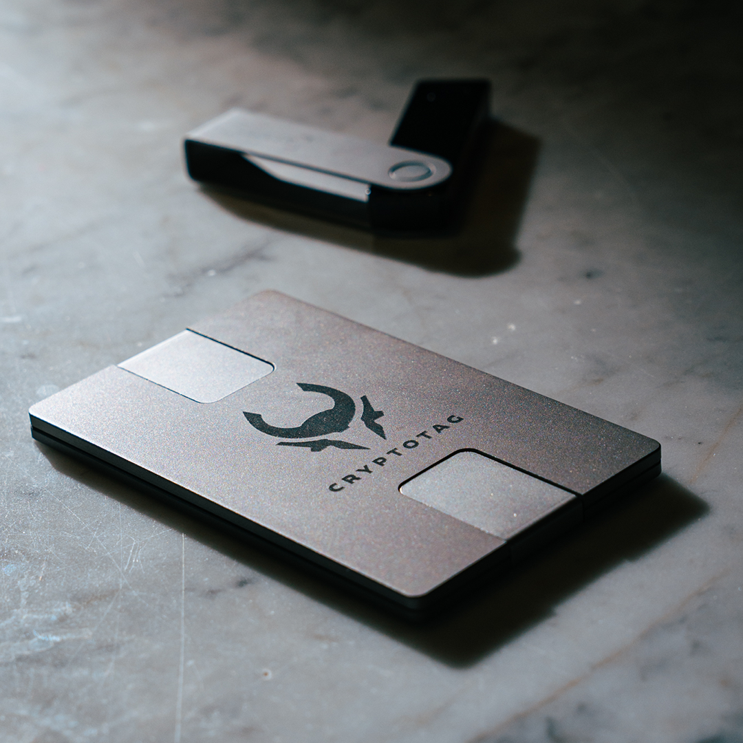 Cryptotag Thor metal wallet backup Ledger Nano X hardware wallet
