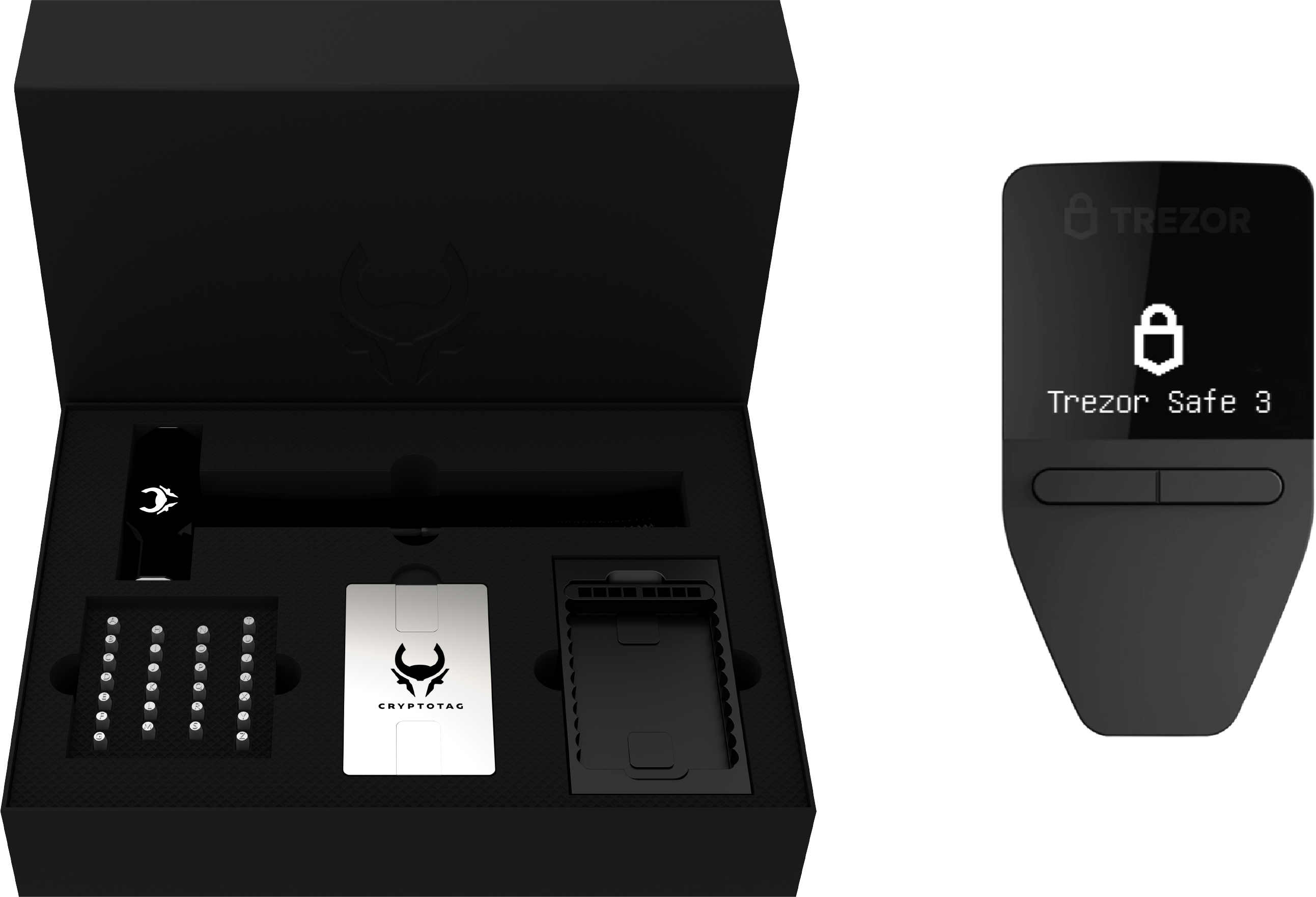 Cryptotag Thor Trezor Safe 3 Combi StackPack Seed Phrase Storage for Bitcoin