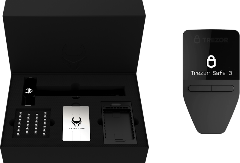 Cryptotag Thor Trezor Safe 3 Combi StackPack Seed Phrase Storage for Bitcoin