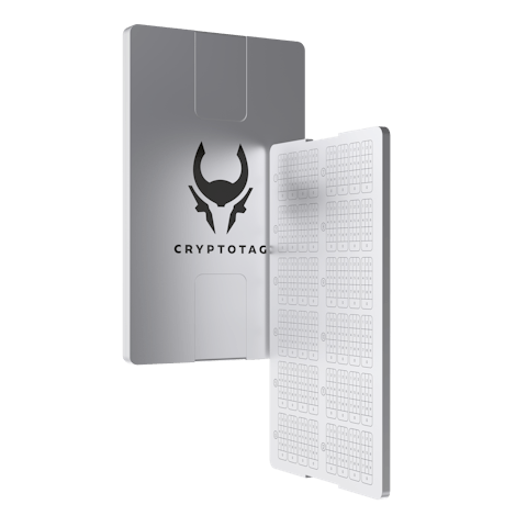 Crypto Wallet, Seed Phrase Storage for Cold Wallets, Gray