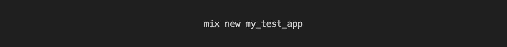 Command to create an application