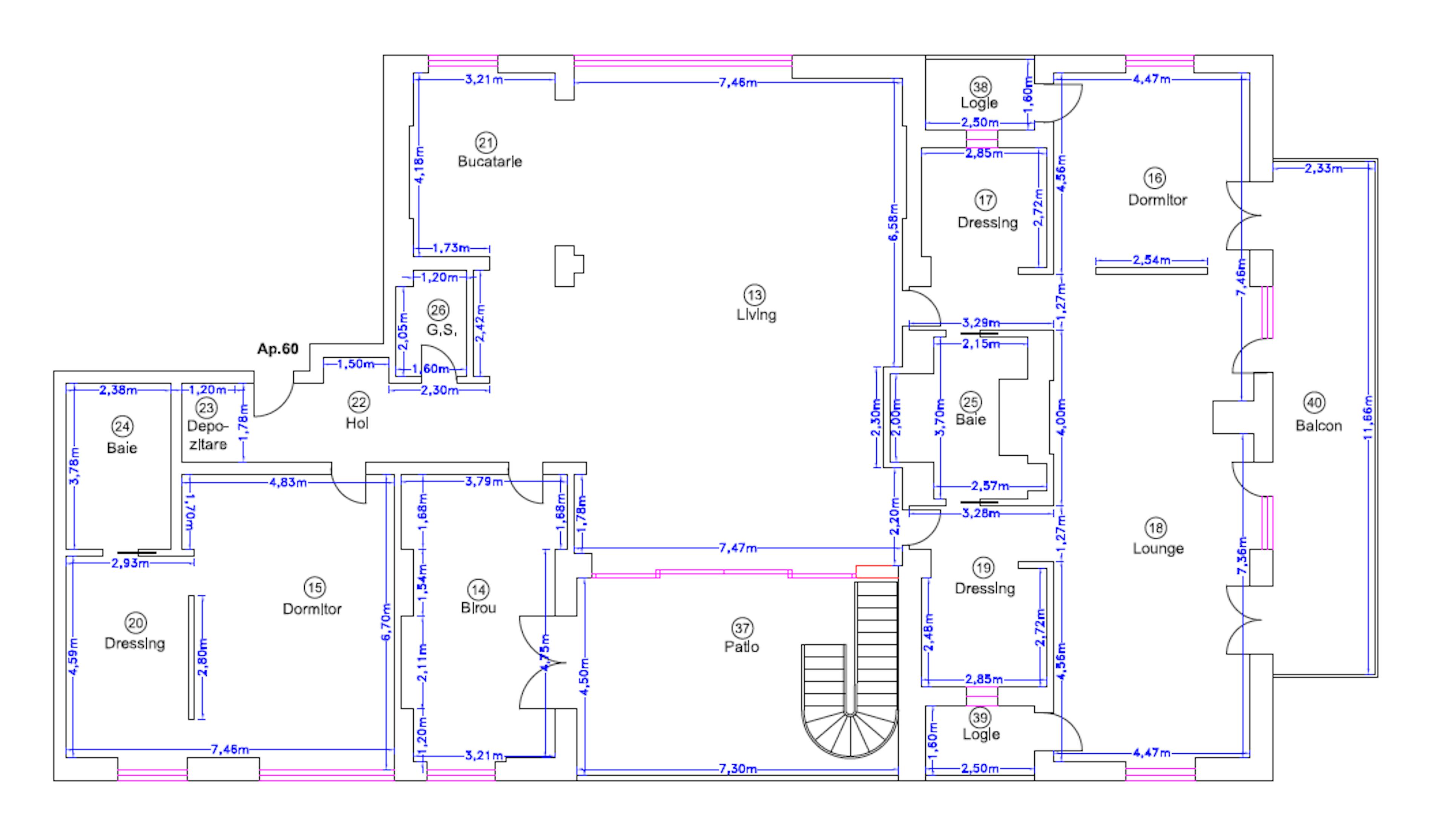 PLAN ETAJ PENTHOUSE PIPERA A60