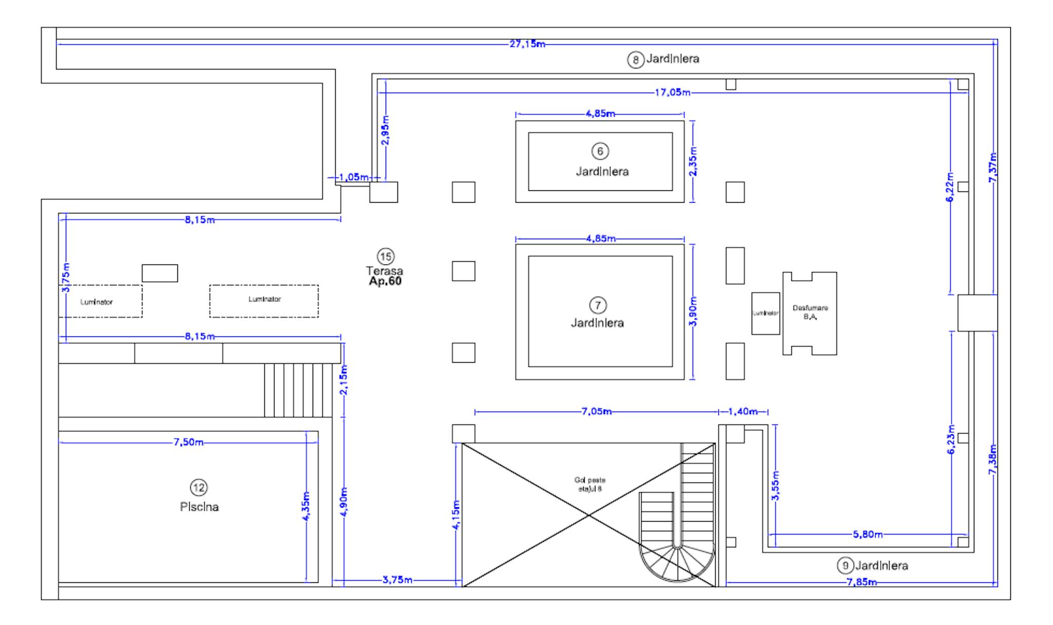 PLAN ETAJ 2 PENTHOUSE PIPERA A60