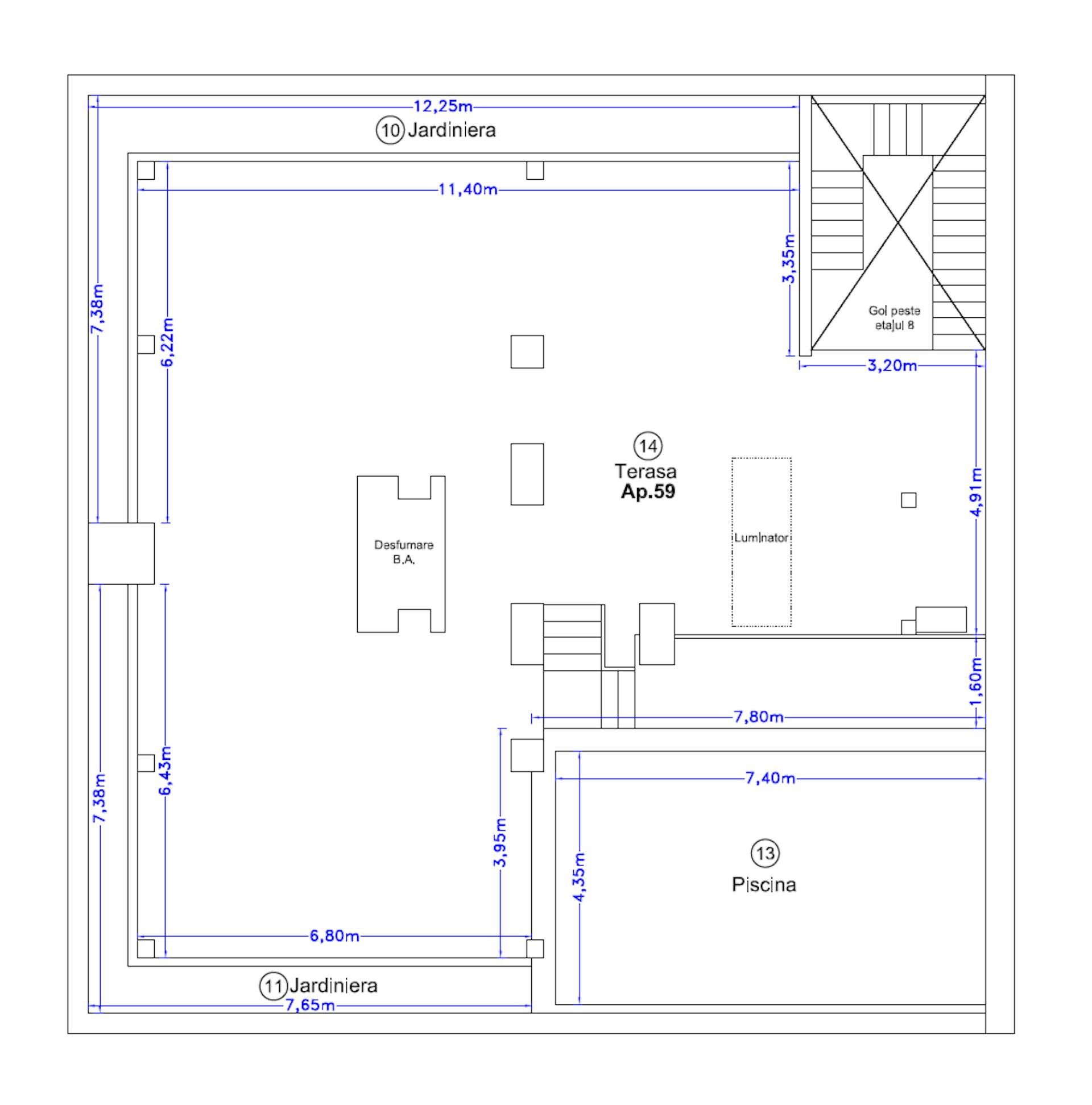PLAN ETAJ 2 PENTHOUSE PIPERA A59
