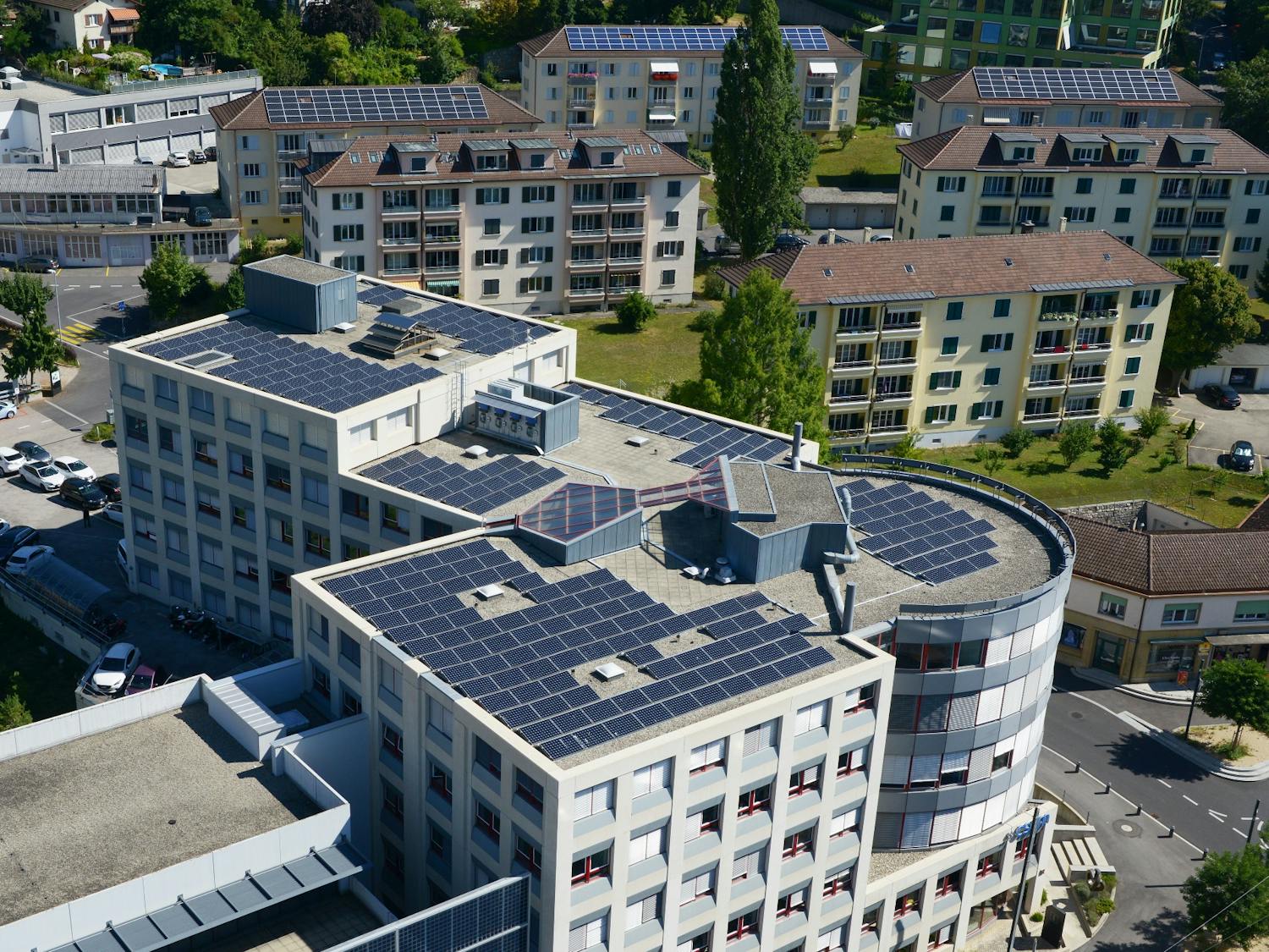 Aerial view of CSEM building