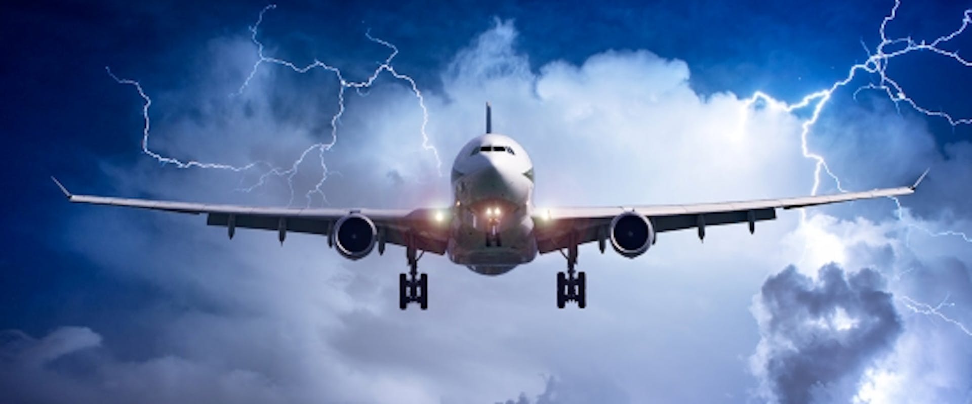 Plane with lightening