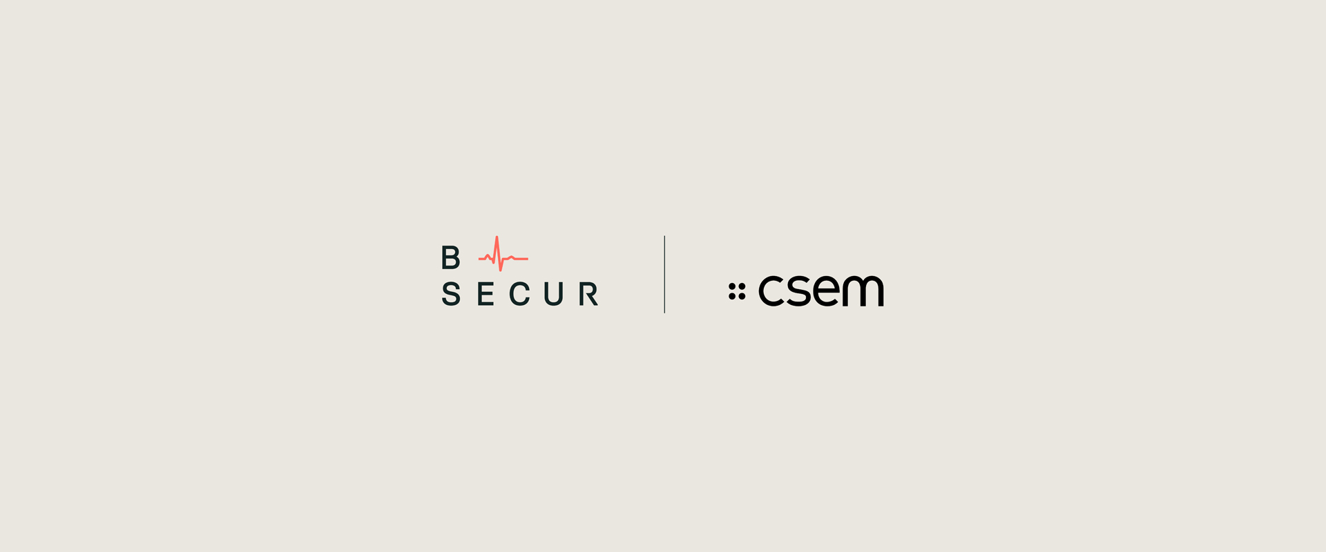 Logos of B-Secur and CSEM 