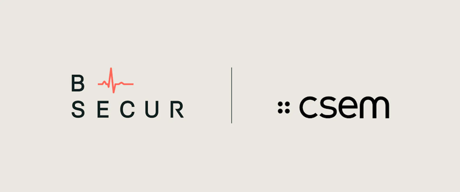 Logos of B-Secur and CSEM