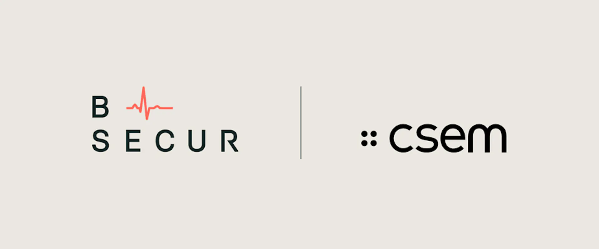 Logos of B-Secur and CSEM