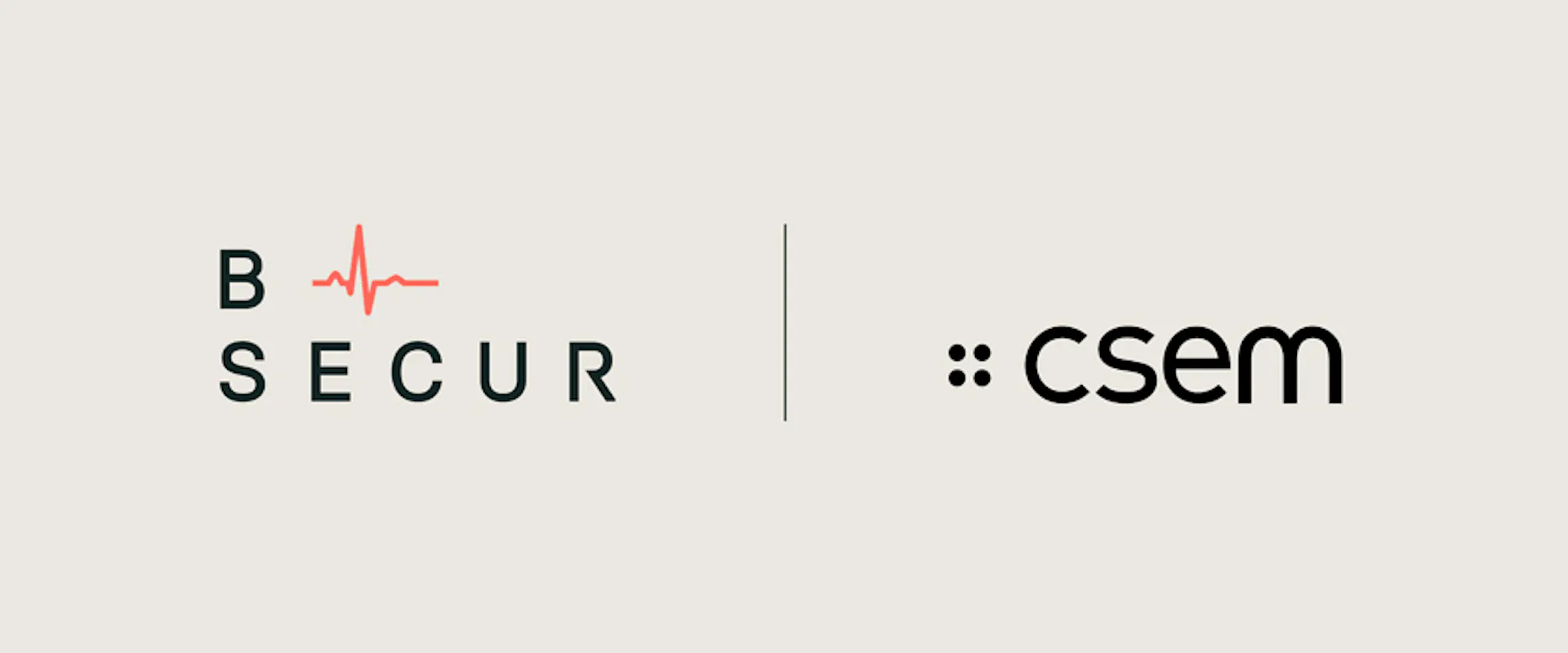 Logos of B-Secur and CSEM