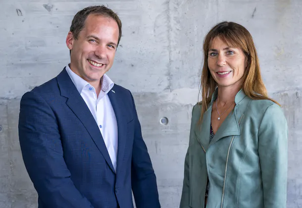 Vincent Revol (CSEM) und Sarah Hauser (HSLU)
